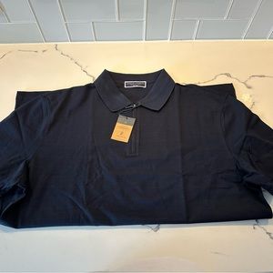 Brand new Charles Tyrwhitt navy blue zip front polo